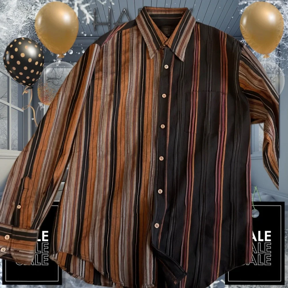 “RARE” - Men's SQ WEAR Long Sleeve #MelroseAve Stylish (fits like size Medium) - Picture 4 of 10